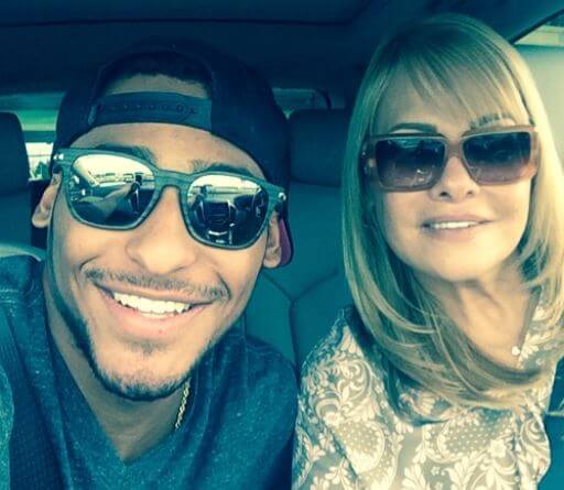 Joshua Nascimento with his mother.